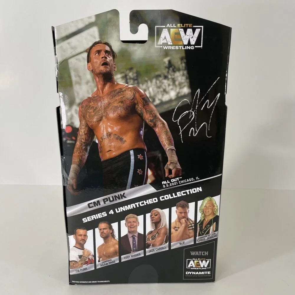 AEW Unmatched Wrestling Series 4 CM PUNK CHASE 1 of 5000 Action Figure Jazwares